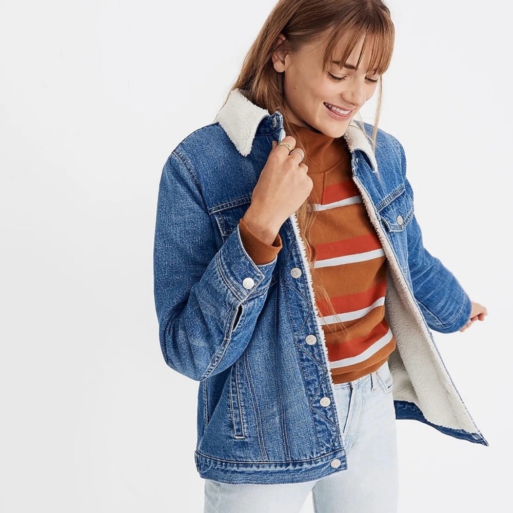 Madewell Sherpa Lined Jean Jacket